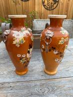 2 Japanse vazen Satsuma aardewerk, Antiek en Kunst, Antiek | Vazen, Ophalen of Verzenden