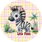 TD122 icing frosting zebra jungle 20cm eetbare taart plaat, Hobby en Vrije tijd, Taarten en Cupcakes maken, Nieuw, Versiering