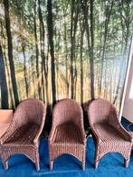 Gratis 3 rieten stoelen, Huis en Inrichting, Stoelen, Ophalen, Gebruikt, Riet of Rotan, Drie