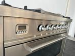 ❗ Luxe Fornuis Boretti 90cm rvs + rvs frytop 1 grote oven, 60 cm of meer, Ophalen of Verzenden, Zo goed als nieuw, Energieklasse A of zuiniger
