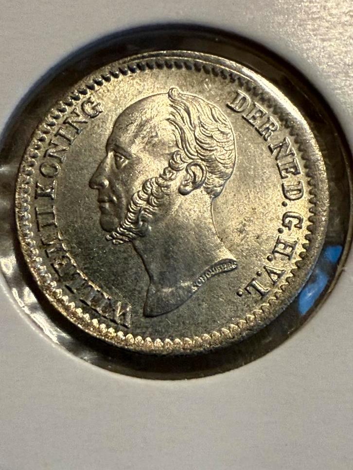 10 cent 1849 Willem II fdc, Postzegels en Munten, Munten | Nederland, Losse munt, 10 cent, Koning Willem II, Zilver, Ophalen