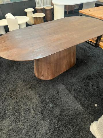Eettafel deens ovaal 200cm bruin mangohout beschikbaar voor biedingen