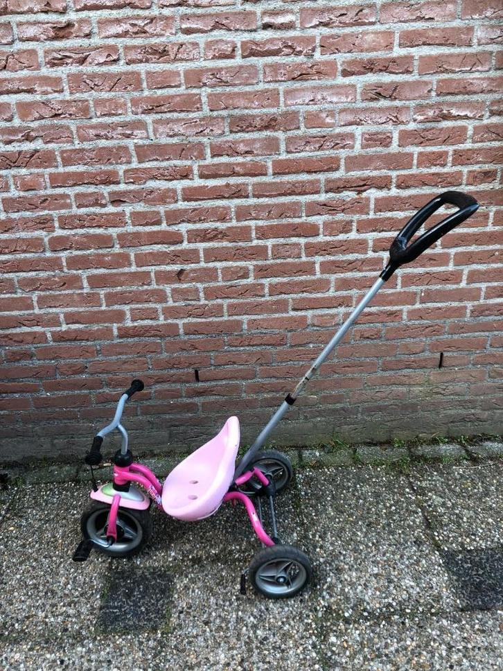 Driewieler met duwstang, Fietsen en Brommers, Fietsen | Kinderfietsjes, Gebruikt, Minder dan 16 inch, Ophalen