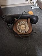 Vintage Bruine Telefoon met Draaischijf, Antiek en Kunst, Antiek | Overige Antiek, Ophalen of Verzenden