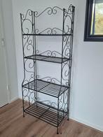 Plantenrek Metaal 4-Laags - Opvouwbaar - Sierlijke Krullen, Tuin en Terras, Bloembakken en Plantenbakken, Ophalen, Zo goed als nieuw