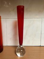 Solifleur vaasje spijkerglas 25,5cm, Huis en Inrichting, Ophalen of Verzenden, Minder dan 50 cm, Rood, Glas