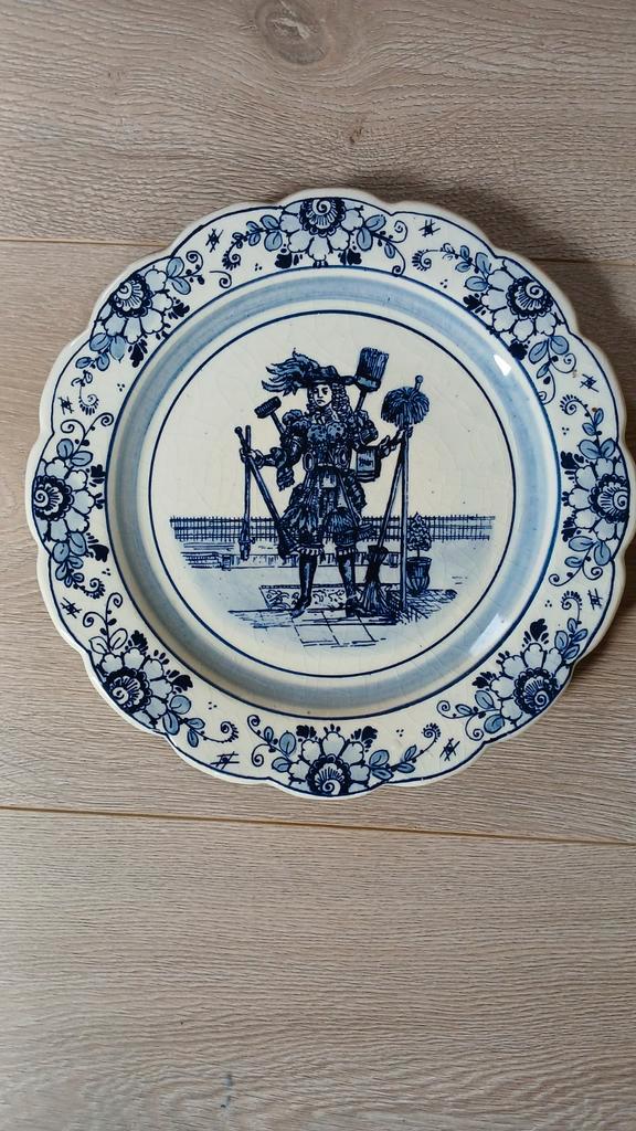 Delfts Blauw Wandbord - Handgeschilderd, Antiek en Kunst, Antiek | Wandborden en Tegels, Ophalen of Verzenden