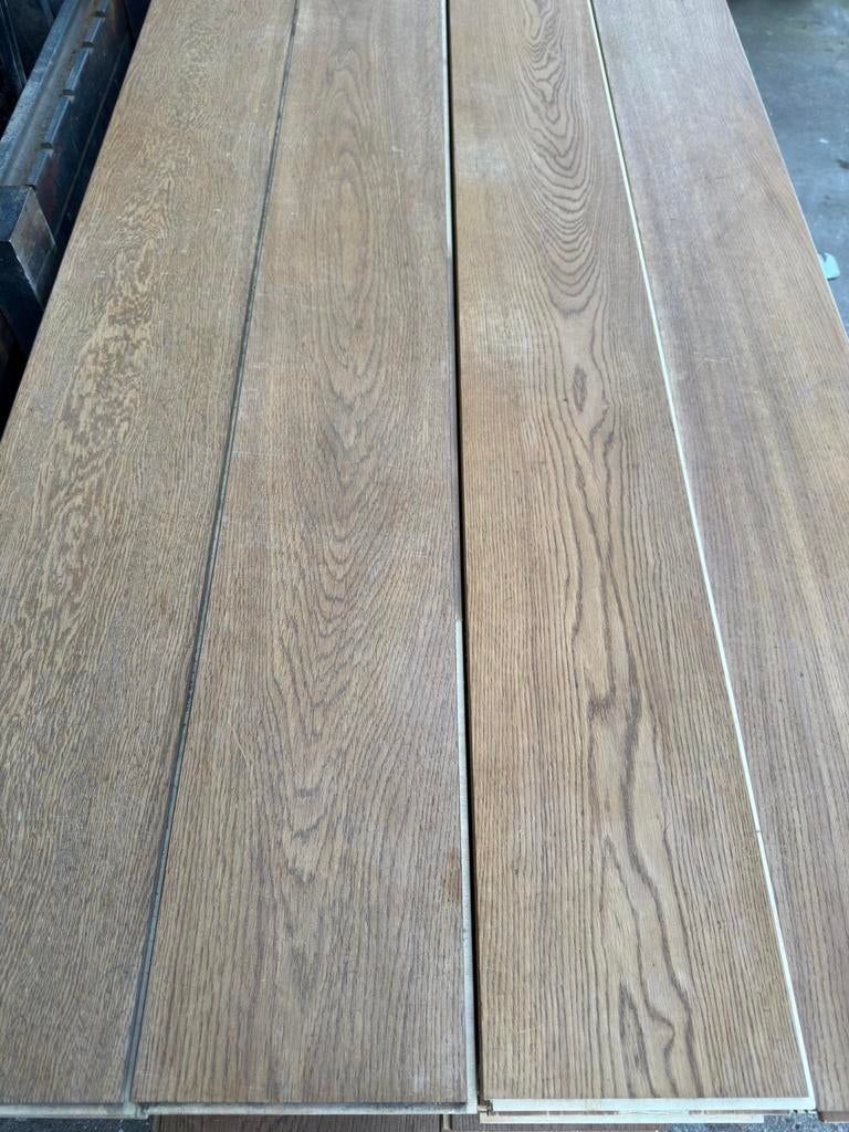 Eiken vloer 31 m2 multivloer 19 cm breed 2cm dik toplaag 4mm, Doe-het-zelf en Verbouw, Vloerdelen en Plavuizen, Ophalen, Gebruikt