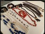 Antieke gouden armband ketting Bloedkoraal Lapis L Granaat, Ophalen of Verzenden, Zo goed als nieuw, Met edelsteen, Goud