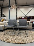 4 Nieuw Leolux Freyr Eetkamerstoel Monza Melange Stof Stoel, Overige kleuren, Nieuw, Ophalen of Verzenden, Vier