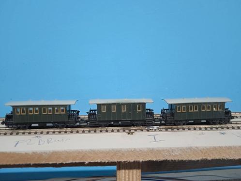 Set van 3 lokaal baan rijtuigen N spoor, Hobby en Vrije tijd, Modeltreinen | N-Spoor, Gebruikt, Wagon, Gelijkstroom, Trix, Ophalen of Verzenden