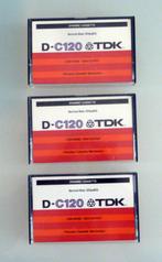 3 TDK D-C120 Normal Bias cassettebandjes cassettes C120 min., Gebruikt, Overige genres, Origineel, Verzenden