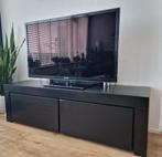 Goossens Clear zwart tv meubel, Ophalen, 150 tot 200 cm, Zo goed als nieuw, Minder dan 100 cm
