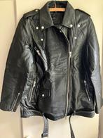 Biker jas zwart leer, Kleding | Dames, Zwart, Maat 46/48 (XL) of groter, Ophalen of Verzenden, Gedragen