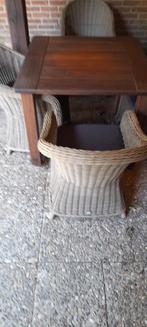 tuinset hardhout met 4 stoelen, Tuin en Terras, Ophalen, Gebruikt