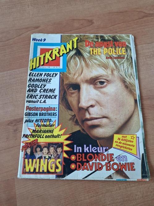 Hitkrant 1980 Ramones AC/DC David Bowie LUV Wings Blondie, Boeken, Tijdschriften en Kranten, Gelezen, Muziek, Film of Tv, Verzenden