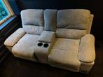 Relaxbank / Bioscoopbank met uitschuifbare zitgedeeltes, Huis en Inrichting, Banken | Bankstellen, Ophalen, Gebruikt, Stof