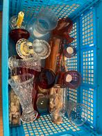 Diverse vaasjes en kaarsenhouders (bruiloft/21 diner), Ophalen, Rood, Overige materialen, Minder dan 25 cm