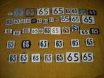 oud emaille huisnummer 65 ook 66 67 68 69 70 71 72 73 74 75, Antiek en Kunst, Antiek | Emaille, Ophalen of Verzenden