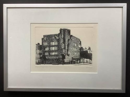 Rob Heijman, Amsterdam, ets, Amsterdamse School, Berlage., Antiek en Kunst, Kunst | Etsen en Gravures, Ophalen of Verzenden