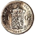Nederland: zilveren gulden 1940 prachtig+, Postzegels en Munten, Munten | Nederland, 1 gulden, Zilver, Ophalen of Verzenden, Koningin Wilhelmina