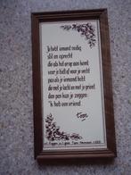 tegeltje Toon Hermans vers, Verzenden, Gebruikt