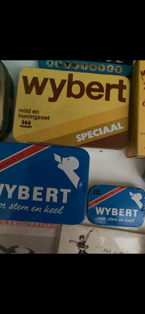 3 Wybertje blikjes 2 grote en 1 monster blikje., Verzamelen, Blikken, Ophalen of Verzenden, Gebruikt, Overige, Overige merken