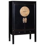 € 419,- Korting ! Chinese Kast Zwart - Kleine afwijking deur, Verzenden, Nieuw, 50 tot 100 cm, 25 tot 50 cm
