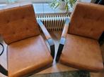Cognac leren stoelen set, Huis en Inrichting, Stoelen, Ophalen of Verzenden