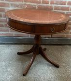 Vintage Engelse Heldense mahoniehouten drumtafel, Ophalen, Minder dan 50 cm, Gebruikt, 50 tot 100 cm