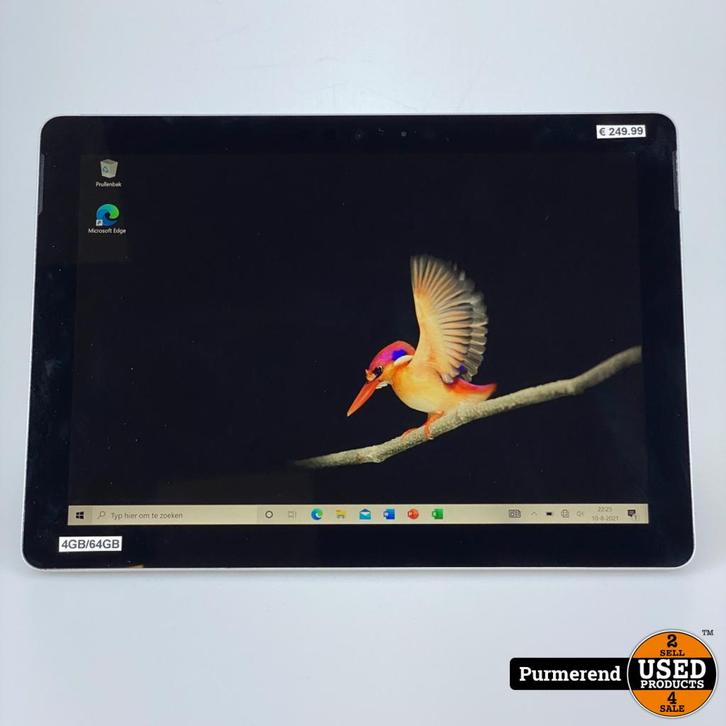Microsoft Surface Go 64GB 1824 | Pentium 4415Y - 4GB - 64GB, Computers en Software, Windows Laptops, Zo goed als nieuw