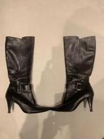 Leren laarzen mt.40,5 - weinig gebruikt, Kleding | Dames, Schoenen, Ophalen, Hoge laarzen, Zwart, Zo goed als nieuw