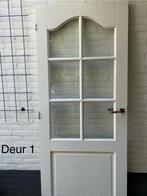 4 Binnendeuren met glas, Doe-het-zelf en Verbouw, Ophalen, Gebruikt, 80 tot 100 cm, Binnendeur