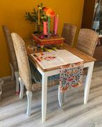 4 nieuwe eetkamerstoelen rotan (MOETEN WEG), Huis en Inrichting, Stoelen, Ophalen, Riet of Rotan, Bruin, Nieuw