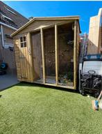 Mooie buiten volière + nachthok met schuif, Ophalen of Verzenden, Zo goed als nieuw