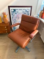 Vintage lederen bureaustoel of fauteuil, Huis en Inrichting, Bureaustoelen, Ophalen, Gebruikt