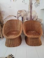 Rotan Kinderstoelen - Set van 2, Gebruikt, Twee, Bruin, Vintage