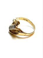 14k gouden ring met diamanten, Goud, Goud, Met edelsteen, Ophalen of Verzenden