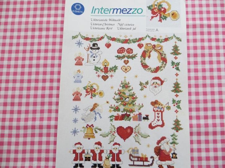 borduurpatroon/Kerstmis/DMC/Borduren/Kerstboom/krans, Hobby en Vrije tijd, Borduren en Borduurmachines, Zo goed als nieuw, Patroon