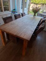 Tafel met stoelen, Huis en Inrichting, Tafels | Eettafels, Ophalen, Gebruikt, 100 tot 150 cm, 200 cm of meer