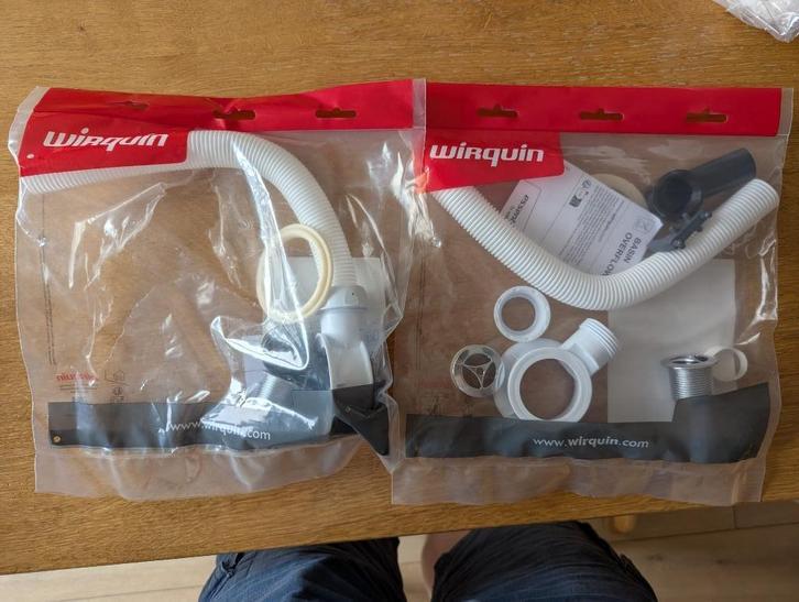 Wirquin 39007001 Overloopset voor wastafels, flexibel (2x), Doe-het-zelf en Verbouw, Sanitair, Nieuw, Wastafel, Ophalen of Verzenden