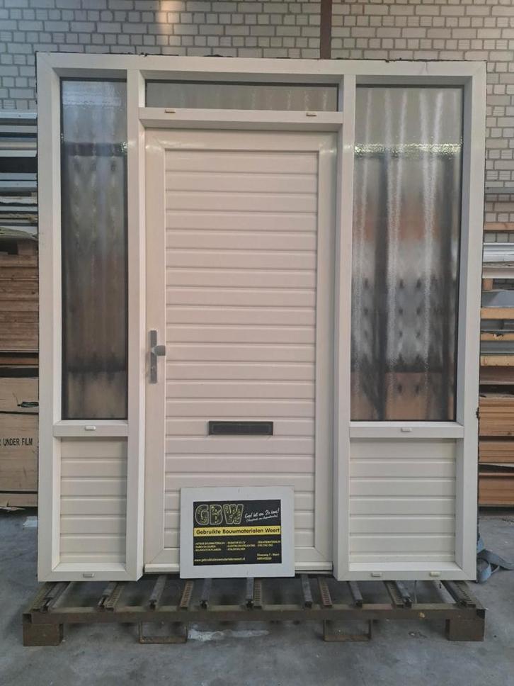 kunststof voordeur 199x238 cm, dubbelglas, renovatieprofiel., Doe-het-zelf en Verbouw, Kozijnen en Schuifpuien, Gebruikt, Deurkozijn