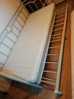 1 persoons bed ombouwen naar 2 persoons incl matrassen, Huis en Inrichting, Slaapkamer | Bedden, Ophalen, Tweepersoons, Metaal