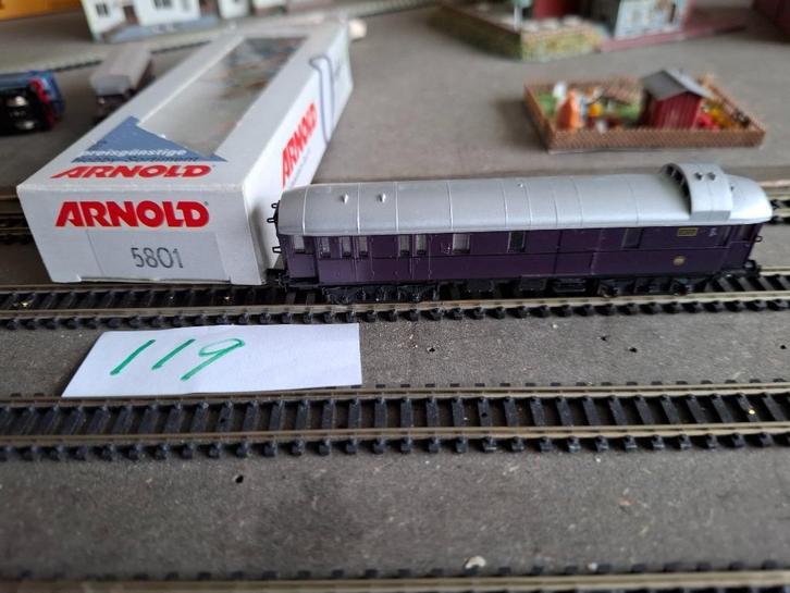 N-Spoor: Arnold: 3 rijtuigen: 5801, 5802, 5803 ZGAN, OVP., Hobby en Vrije tijd, Modeltreinen | N-Spoor, Zo goed als nieuw, Wagon
