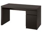 IKEA Malm bureau zwartbruin zgan, Huis en Inrichting, Ophalen, Zo goed als nieuw