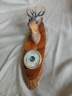 Retro,  vintage  barometer met hertenkop, Ophalen of Verzenden