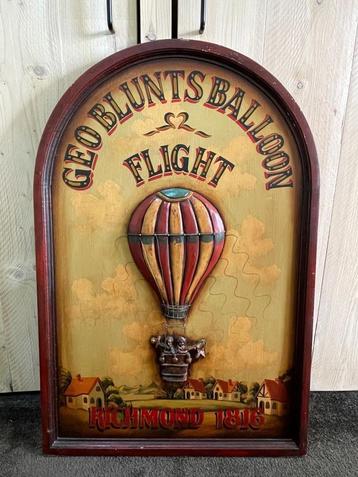 Wanddecoratiebord Geo Blunts Balloon Flight beschikbaar voor biedingen