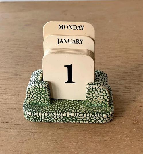 Art Deco eeuwige Engelse dagkalender uit 1930., Diversen, Kalenders, Gebruikt, Dagkalender, Ophalen of Verzenden
