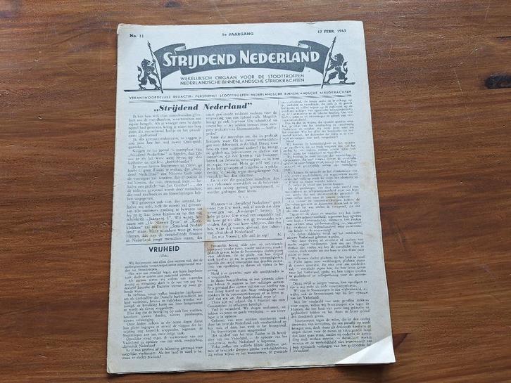 1945 - Strijdend Nederland 11 Binnenlandsche Strijdkrachten, Verzamelen, Militaria | Tweede Wereldoorlog, Boek of Tijdschrift