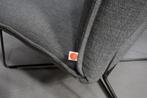 Luxe fauteuil EARL Jess design metaal stof grijs lounge, Ophalen, Zo goed als nieuw, Metaal, 75 tot 100 cm